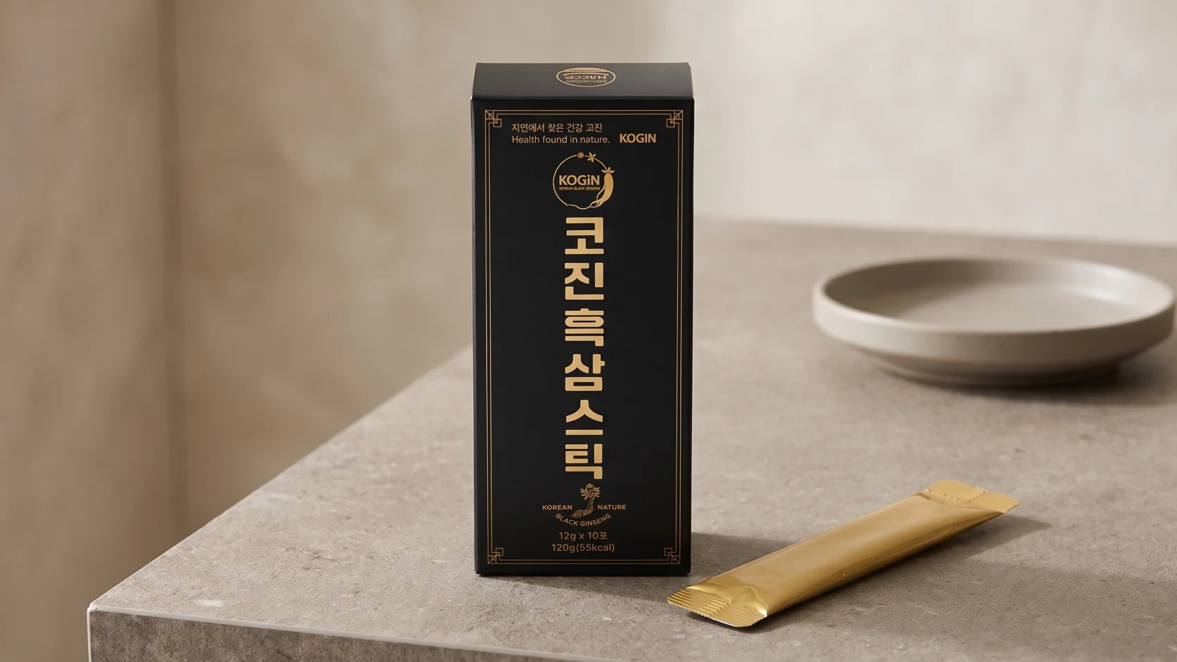 코진 블랙 상자와 밀봉 상태를 살펴볼 수 있는 낱포