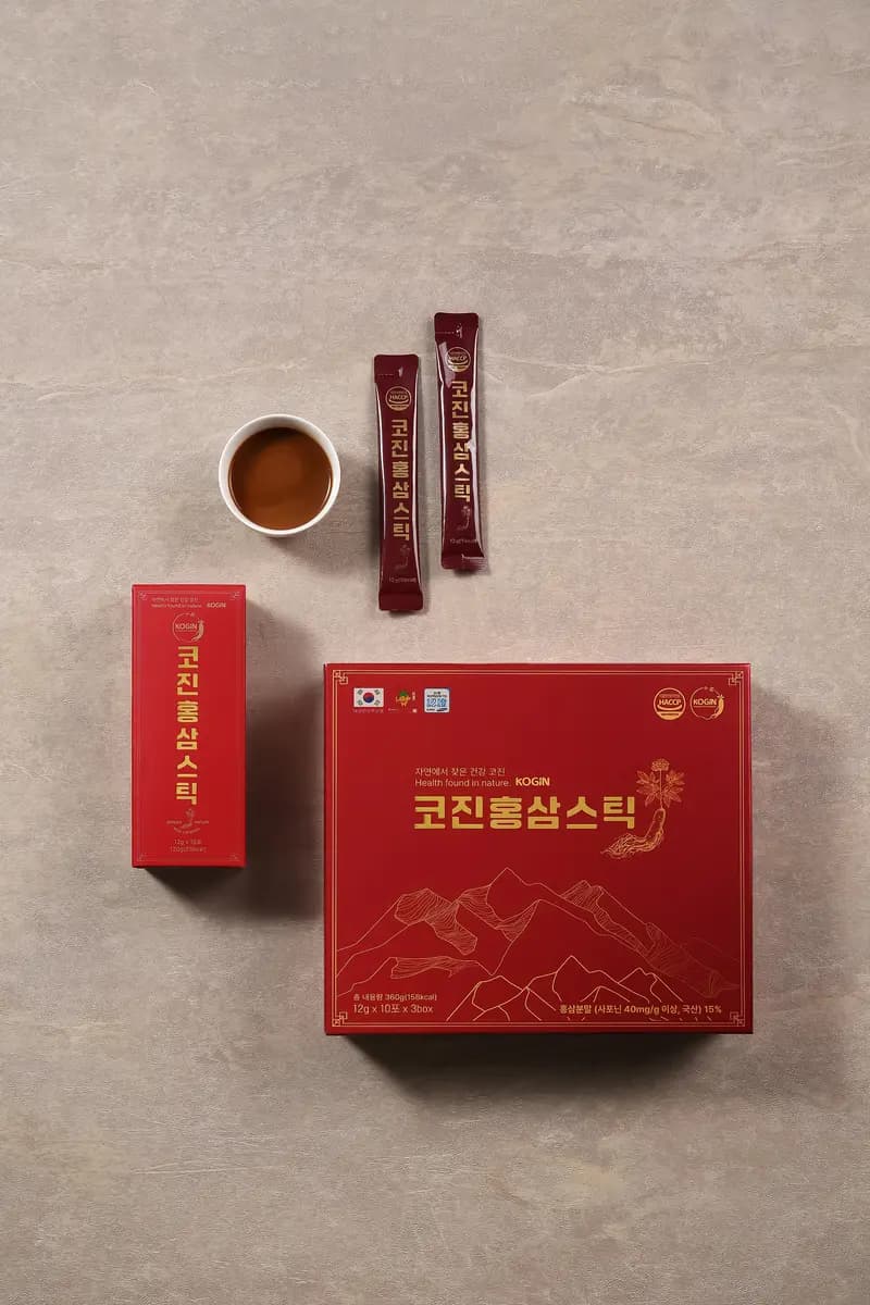 트래버틴 위 코진 홍삼스틱 플랫레이